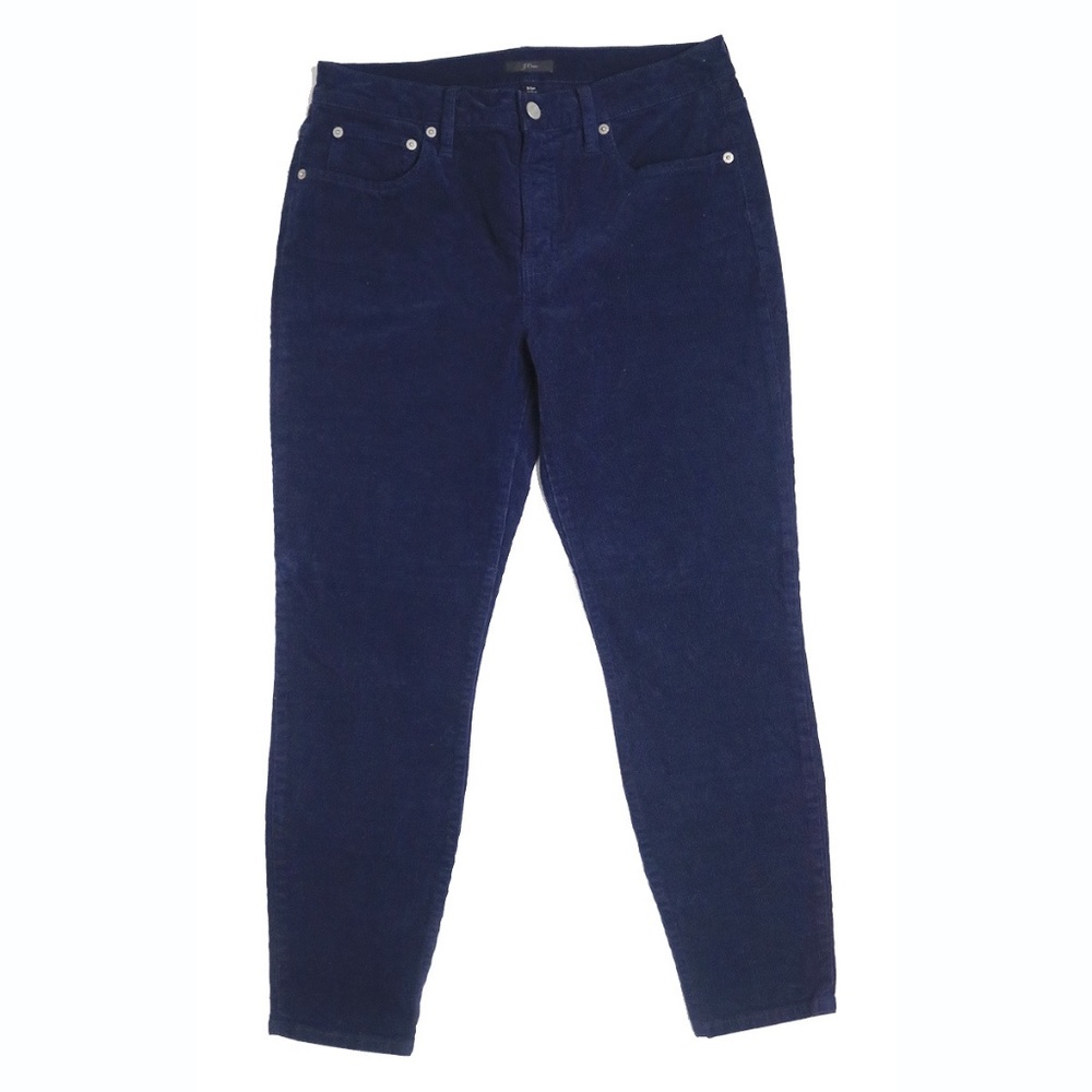J.Crew Petite Women Size 29P Blue Toothpick Stretch Corduroy Pants Inseam 25.5"
